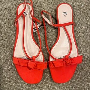 NWT Red Strappy Sandals